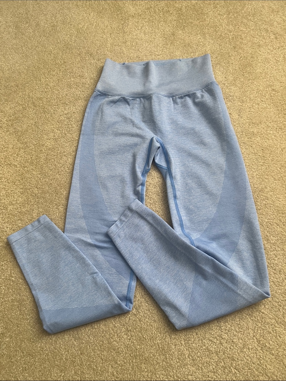 PINK Active Seamless High Waist Ankle Leggings Light Blue XS Athleisure